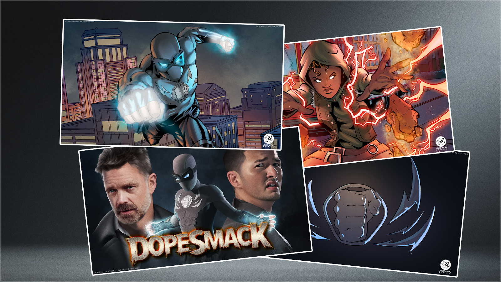 DopeSmack™ digital wallpapers displayed on mobile phone and desktop screens