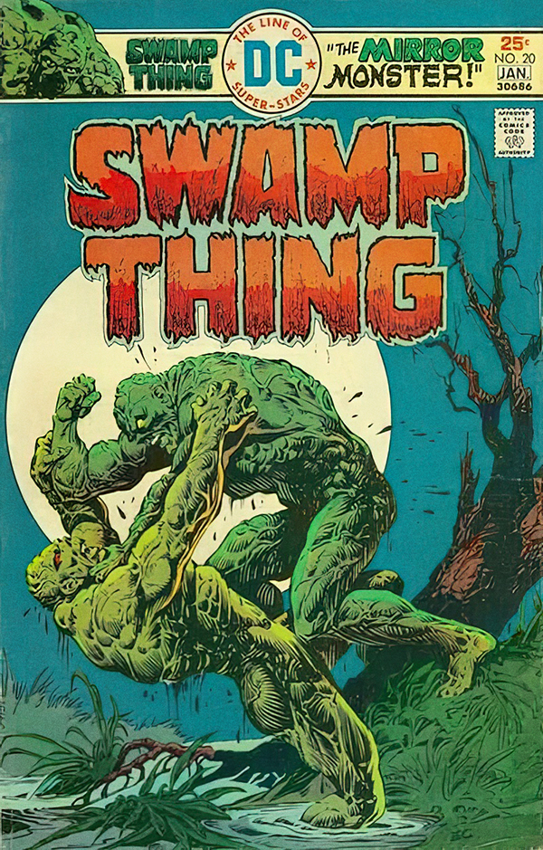 Classic Swamp Thing comic cover artwork from DC Comics