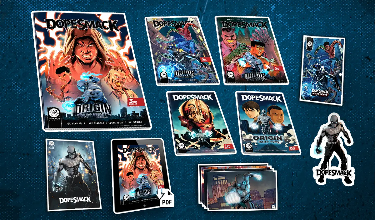 The Complete Origin bundle includes Parts One and Two, all three Origin Part Three covers, a digital edition, exclusive trading card, 5x3 vinyl sticker, poster, and bonus digital extras.